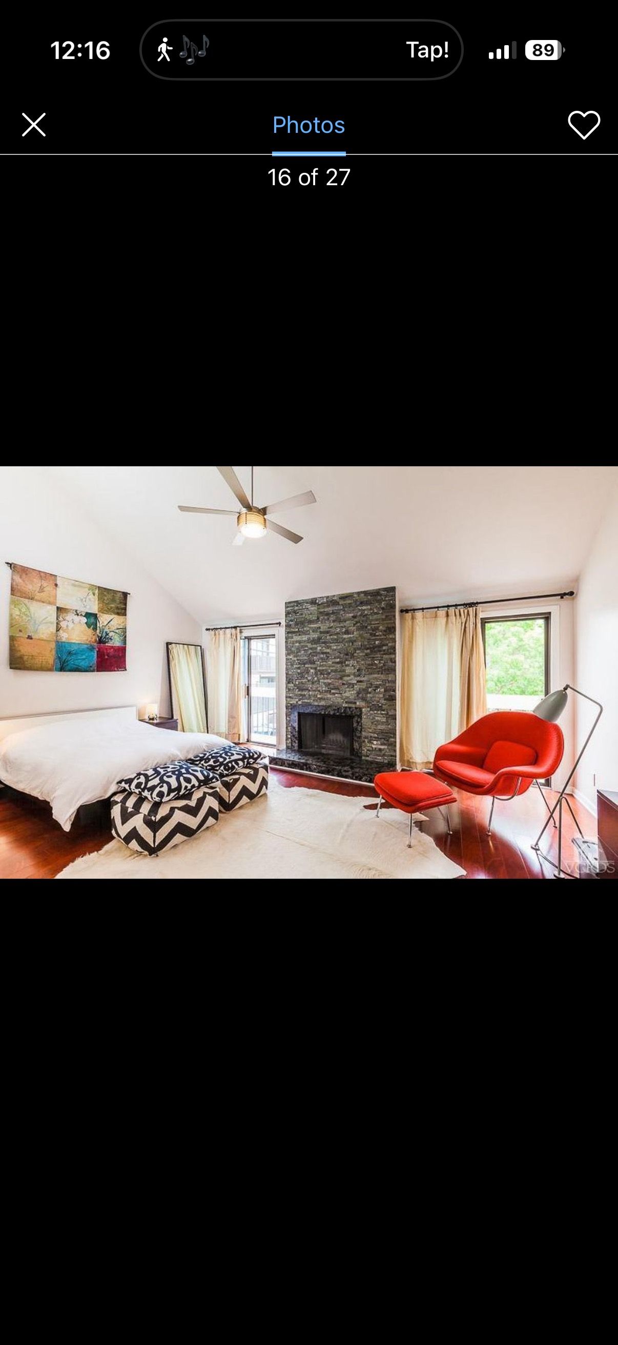 Bedroom sitting area