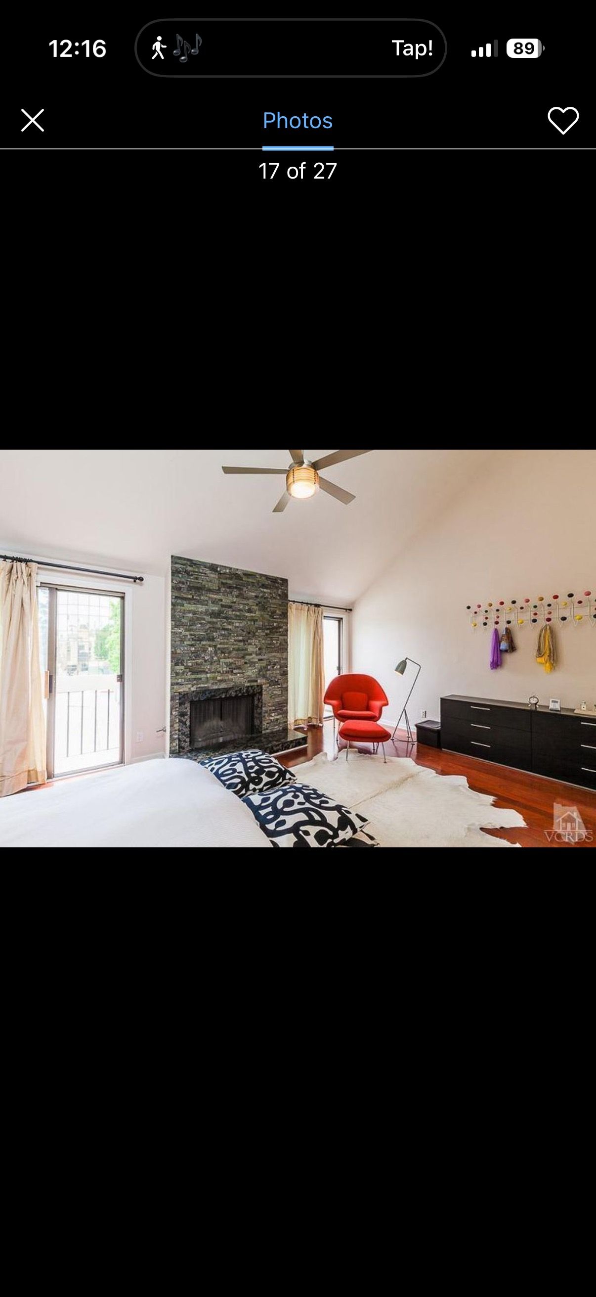 Bedroom fireplace