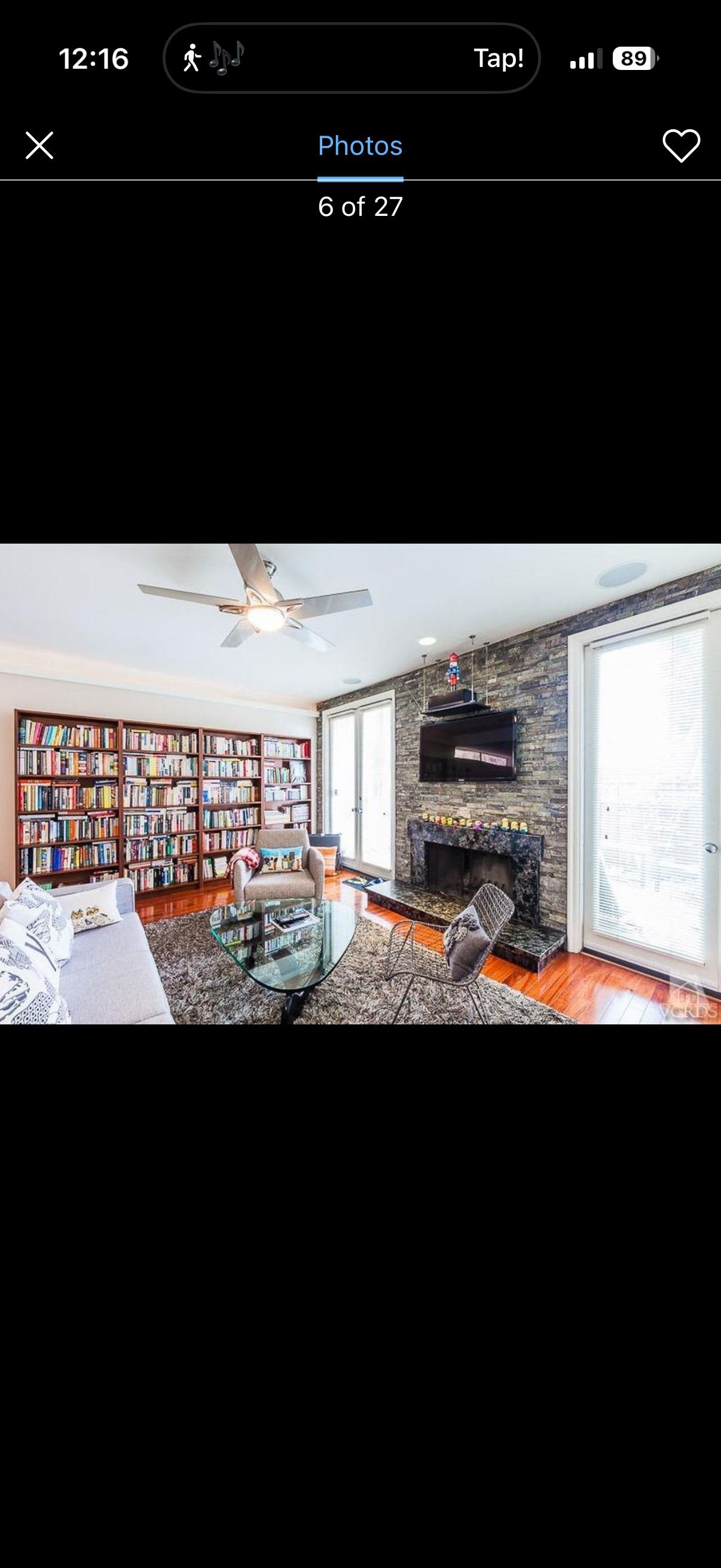 Living room fireplace